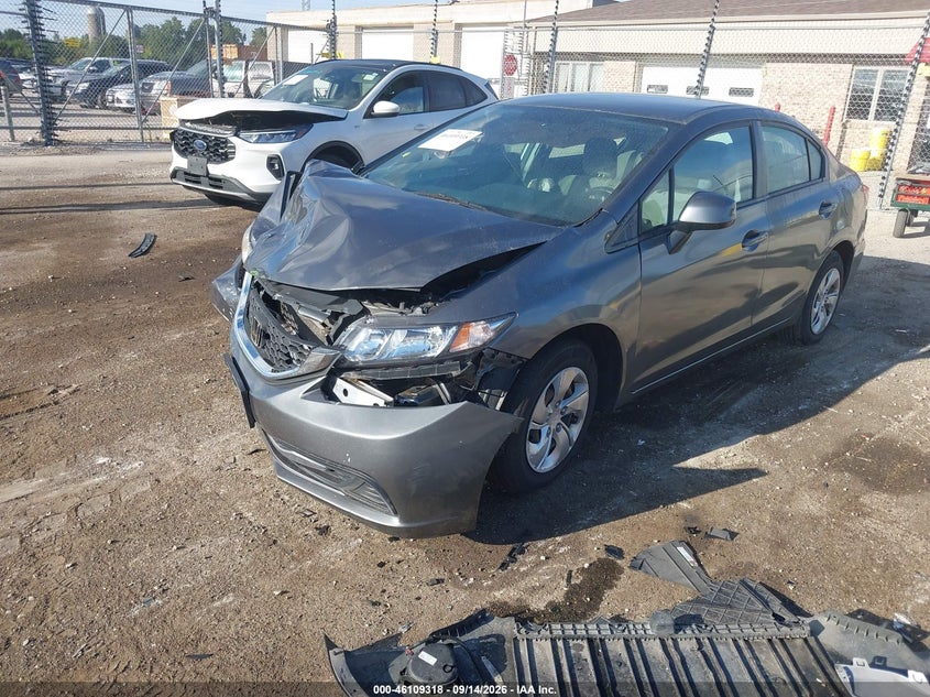 Vin: 19xfb2f57de096421, lot: 46609034, honda civic lx 20132