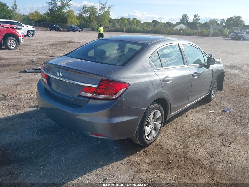 Vin: 19xfb2f57de096421, lot: 46609034, honda civic lx 20134