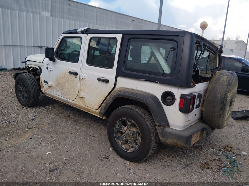 Vin: 1c4hjxdgxpw566271, lot: 46609091, jeep wrangler 4-door sport 4x4 20233