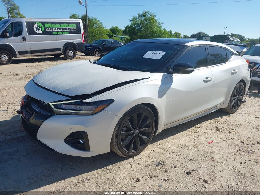 Vin: 1n4aa6ev0pc507973, lot: 46609126, nissan maxima sr xtronic cvt 20232