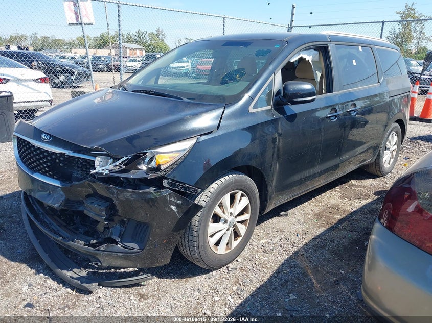 Vin: kndmb5c19g6176100, lot: 46609131, kia sedona lx 20162