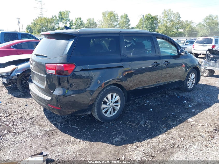 Vin: kndmb5c19g6176100, lot: 46609131, kia sedona lx 20164