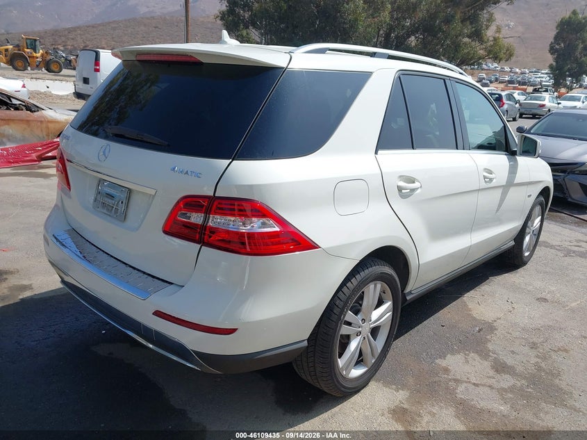 Vin: 4jgda5hb3ca005804, lot: 46609151, mercedes-benz ml 350 4matic 20124