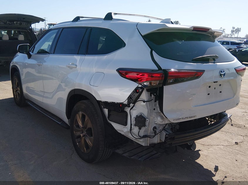 Vin: 5tdaarah2ns516259, lot: 46609153, toyota highlander hybrid xle bronze edition 20223