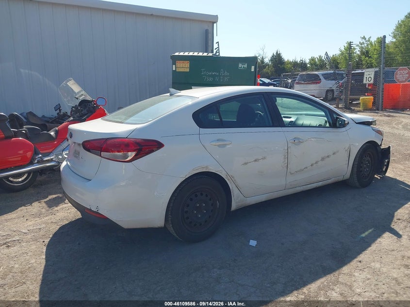 Vin: 3kpfk4a71he081309, lot: 46609302, kia forte lx 20174