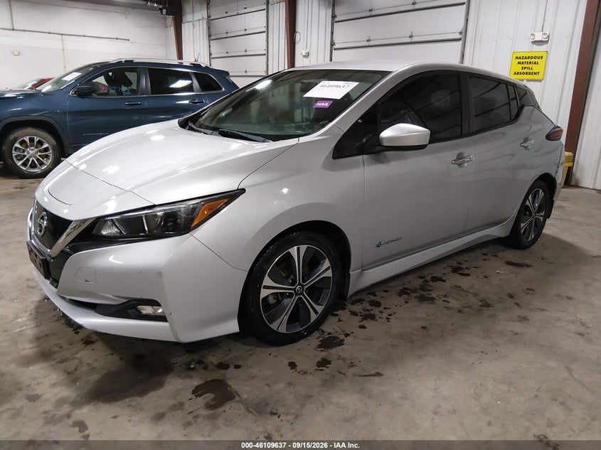 2018 Nissan Leaf, Left Rear, IAAI, VIN 1N4AZ1CP0JC303407 — photo 2