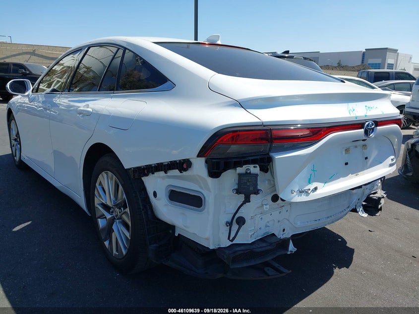 Vin: jtdaaaaa8ma002951, lot: 46609355, toyota mirai xle 20213