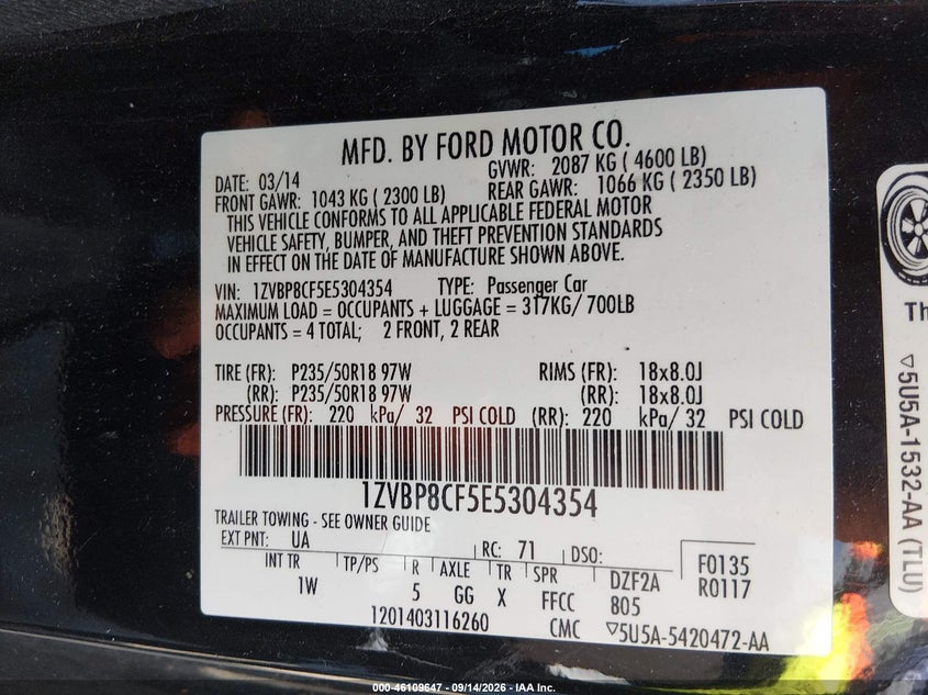 2014 FORD MUSTANG GT · Фото 9