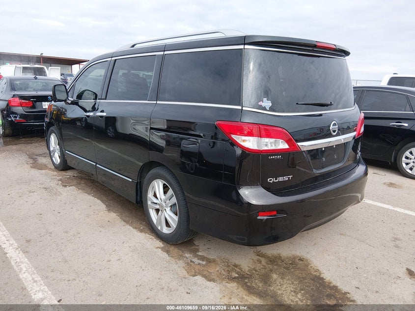 Vin: jn8ae2kp1d9070043, lot: 46609375, nissan quest le 20133