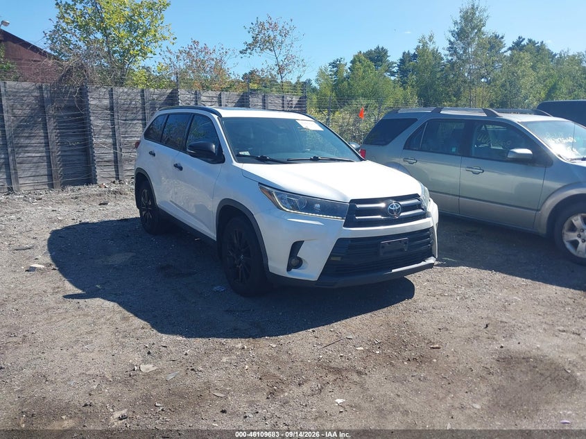 Vin: 5tdjzrfh8ks981996, lot: 46609399, toyota highlander se 2019 img_1
