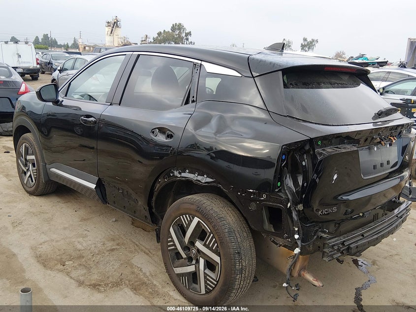 Vin: 3n8ap6ca0sl365389, lot: 46609441, nissan kicks sv fwd 20253