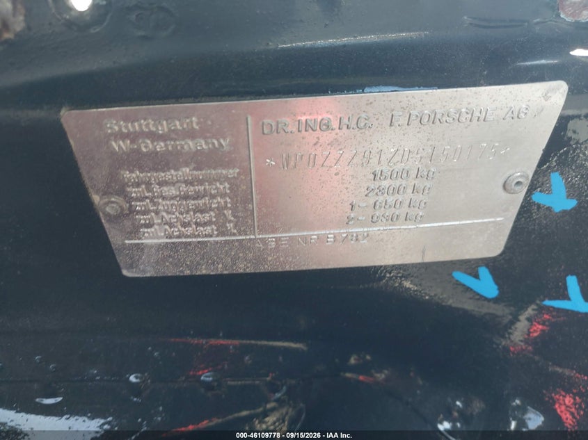 PORSCHE 911 SC 1983 VIN WP0ZZZ91ZDS150175