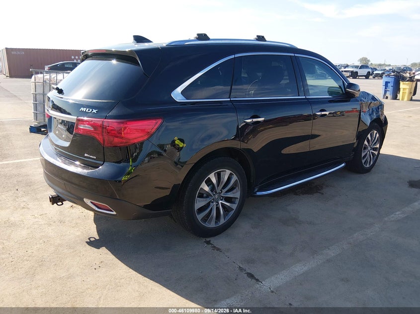 Vin: 5fryd4h44eb015260, lot: 46609696, acura mdx technology package 20144