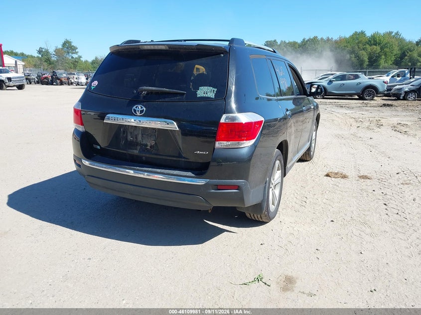 Vin: 5tddk3eh3ds247012, lot: 46609697, toyota highlander limited v6 20134