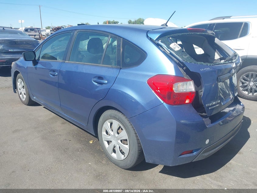 Vin: jf1gpaa61fh212568, lot: 46609713, subaru impreza 2.0i 20153