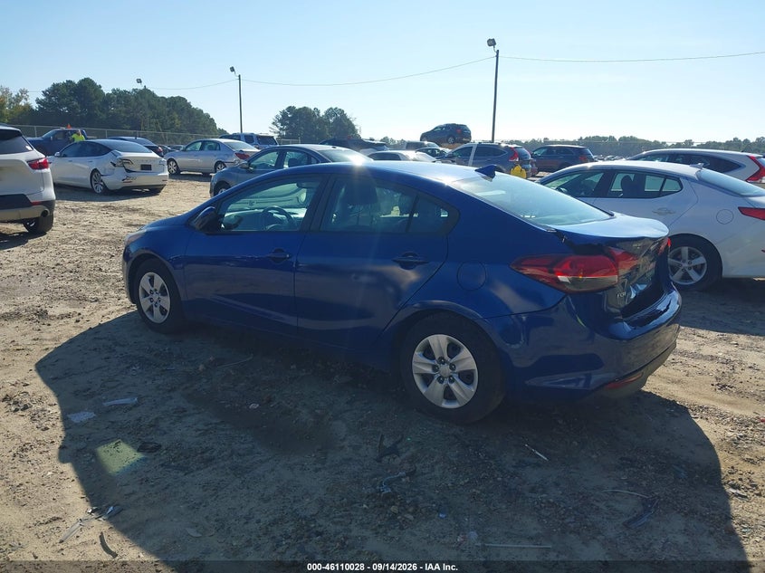 Vin: 3kpfk4a73he061675, lot: 46609744, kia forte lx 20173
