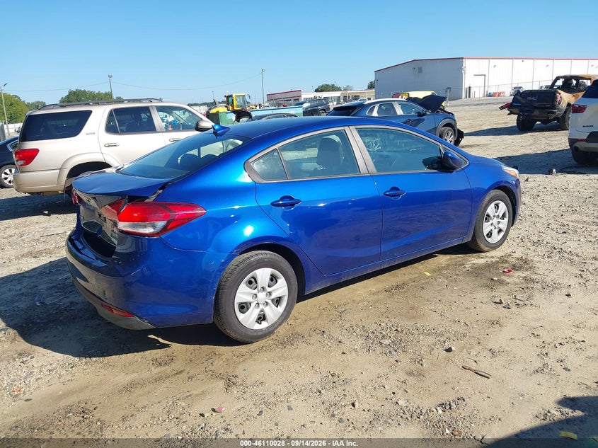 Vin: 3kpfk4a73he061675, lot: 46609744, kia forte lx 20174