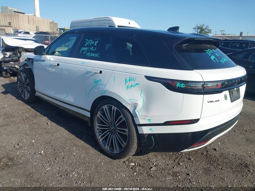 Vin: salyl2ex7ra384421, lot: 46609776, land rover range rover velar p250 dynamic se 20243