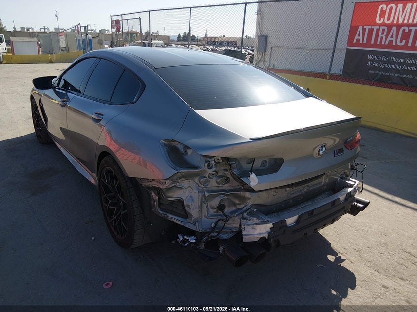 Vin: wbsgv0c06mcf28122, lot: 46609819, bmw m8 gran coupe 20213