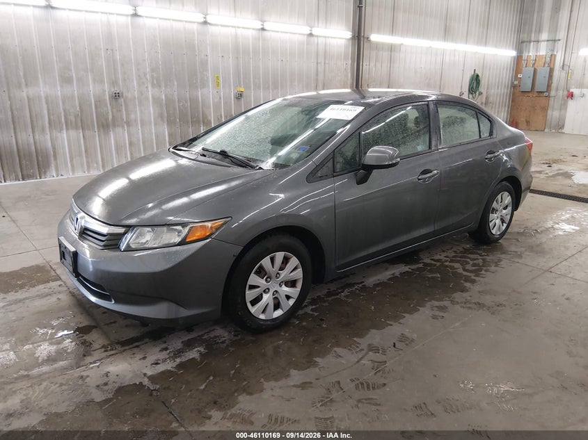 Vin: 2hgfb2e57ch538636, lot: 46609885, honda civic lx 20122