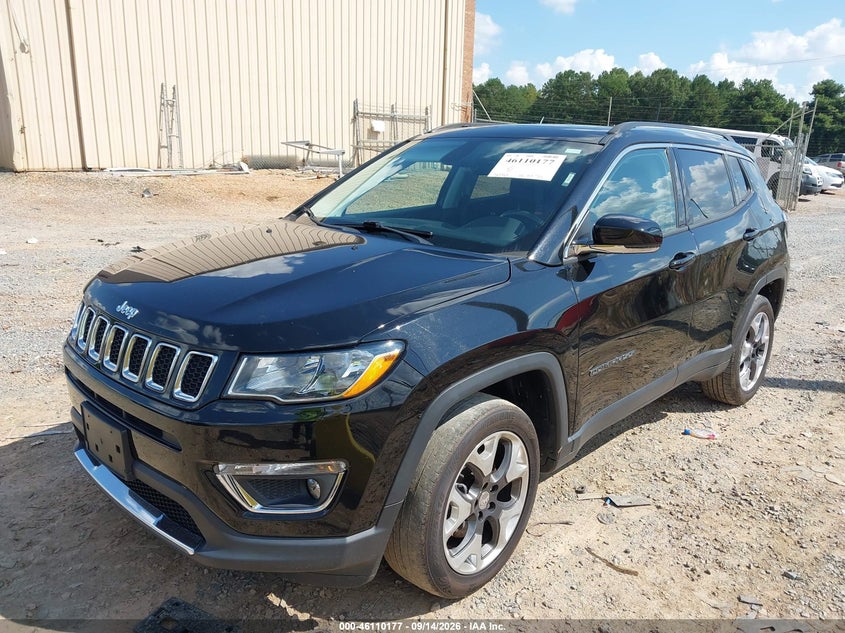Vin: 3c4njdcbxjt349355, lot: 46609893, jeep compass limited 4x4 20182
