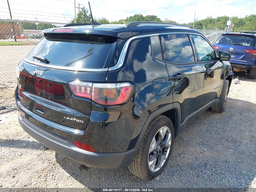 Vin: 3c4njdcbxjt349355, lot: 46609893, jeep compass limited 4x4 20184