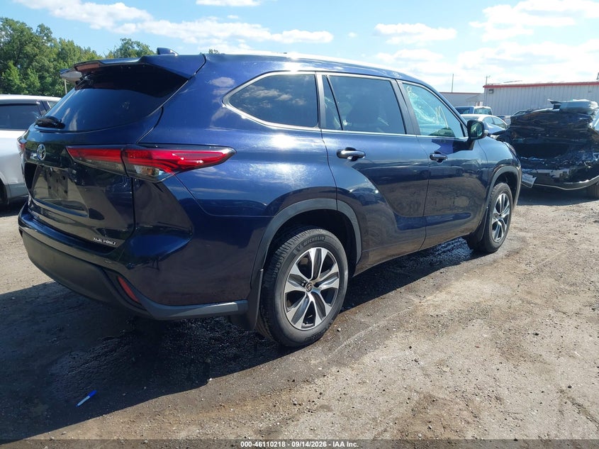 Vin: 5tdkdrbh3ps511777, lot: 46609934, toyota highlander xle 20234