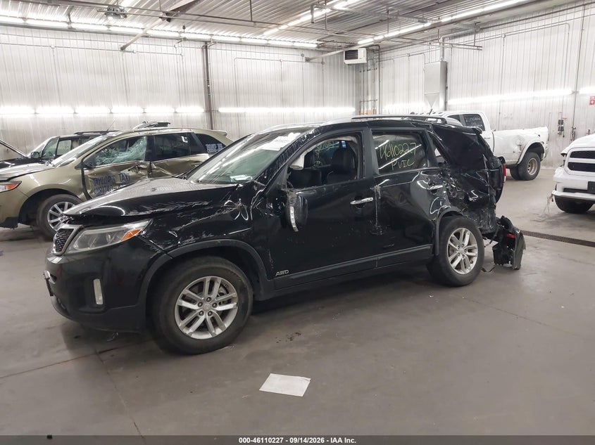 Vin: 5xyktda66eg458976, lot: 46609943, kia sorento lx 20142