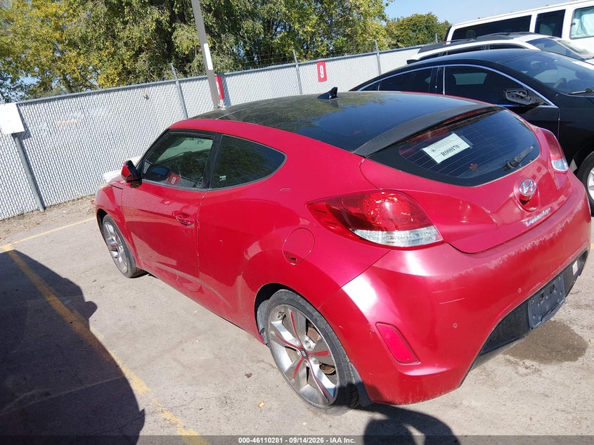 HYUNDAI VELOSTER 2012 VIN KMHTC6AD2CU053221