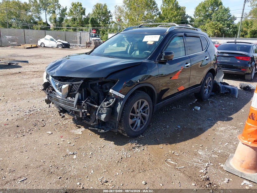 Vin: 5n1at2mv2gc893421, lot: 46610025, nissan rogue sl 20162