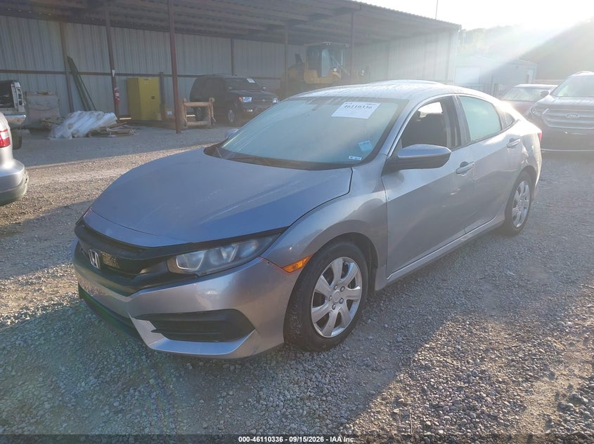 Vin: 19xfc2f55he077319, lot: 46610052, honda civic lx 20172