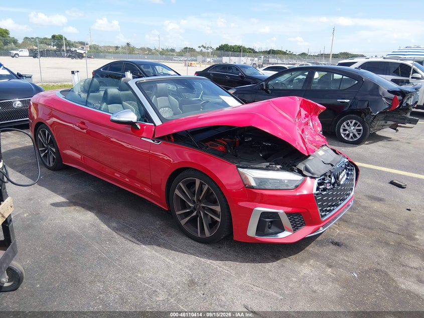 Vin: wau24gf59nn004760, lot: 46610130, audi s5 cabriolet premium tfsi quattro tiptronic 2022 img_1