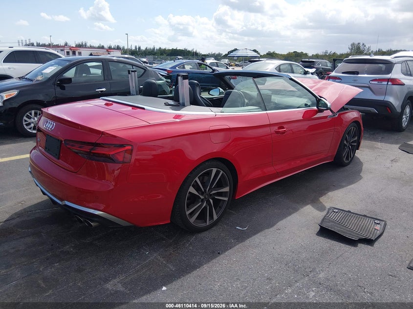 Vin: wau24gf59nn004760, lot: 46610130, audi s5 cabriolet premium tfsi quattro tiptronic 20224