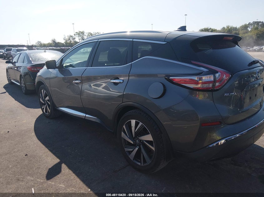 Vin: 5n1az2mh1gn150858, lot: 46610136, nissan murano platinum 20163