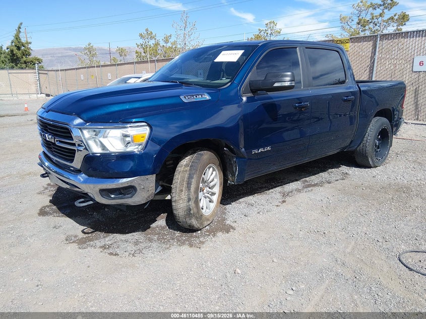 Vin: 1c6srfft7mn614093, lot: 46610202, ram 1500 big horn  4x4 5'7 box 20212
