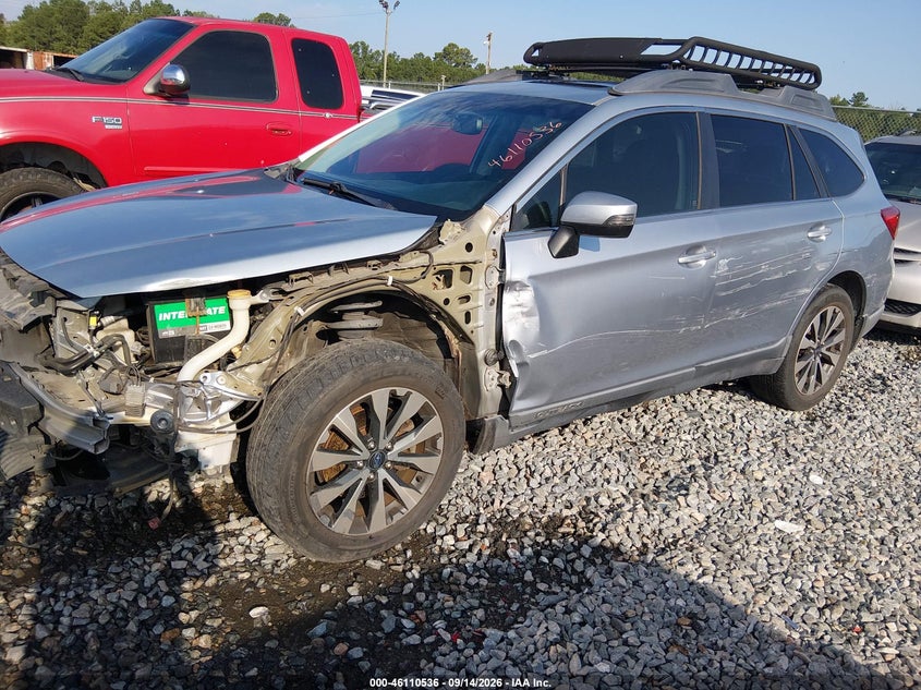Vin: 4s4bsblc7f3250276, lot: 46610251, subaru outback 2.5i limited 20152