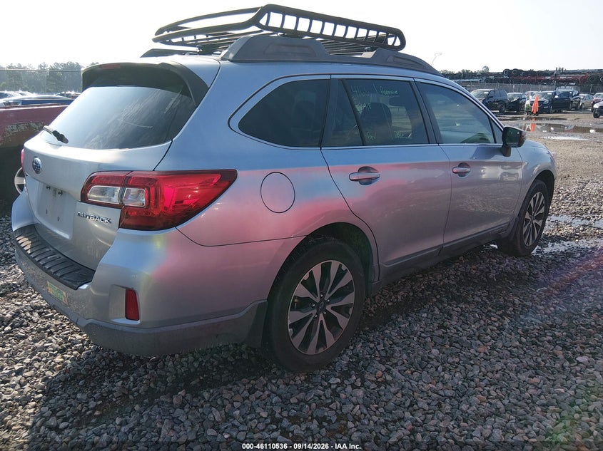Vin: 4s4bsblc7f3250276, lot: 46610251, subaru outback 2.5i limited 20154