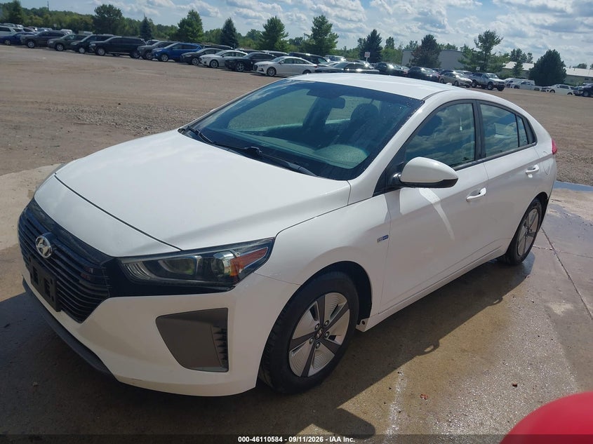 Vin: kmhc65lc4ku106926, lot: 46610300, hyundai ioniq hybrid blue 20192