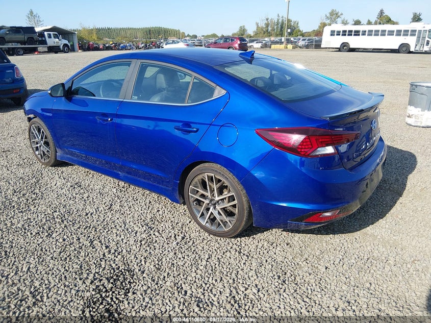 Vin: kmhd04lb9lu040172, lot: 46610315, hyundai elantra sport 20203