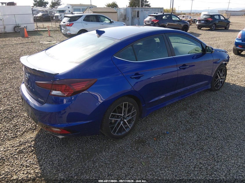 Vin: kmhd04lb9lu040172, lot: 46610315, hyundai elantra sport 20204