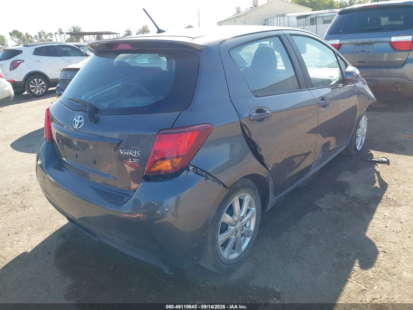 Vin: vnkktud30fa023011, lot: 46610361, toyota yaris le 20154