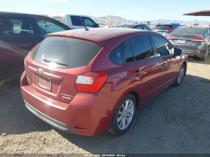 Vin: jf1gpac69eh333599, lot: 46610376, subaru impreza 2.0i premium 20144