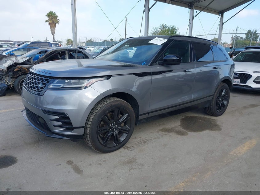 Vin: salyt2ex6na343935, lot: 46610390, land rover range rover velar p250 r-dynamic s 20222