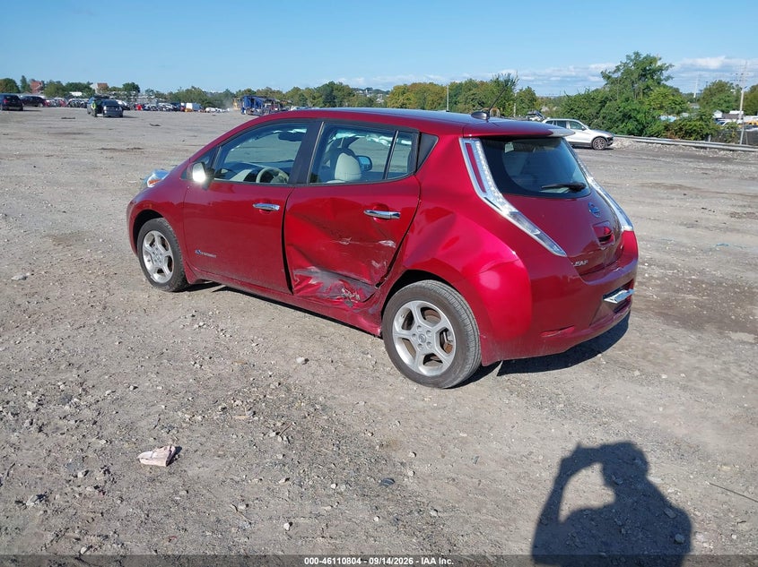 Vin: 1n4az0cp8fc301499, lot: 46610520, nissan leaf sv 20153
