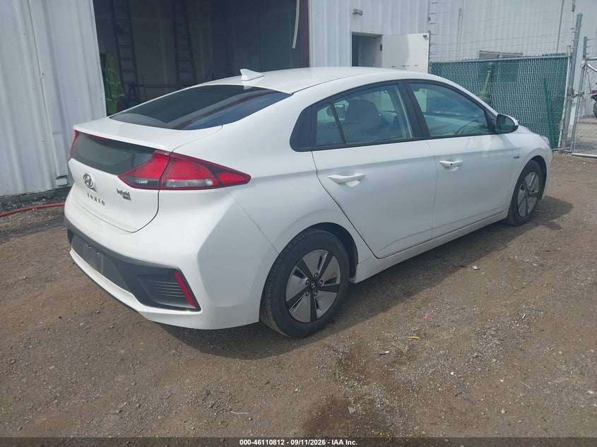 Vin: kmhc65lc3lu233006, lot: 46610528, hyundai ioniq hybrid blue 20204