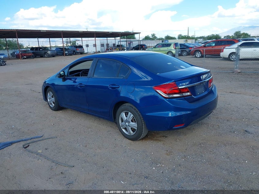 Vin: 19xfb2f52fe228066, lot: 46610530, honda civic lx 20153