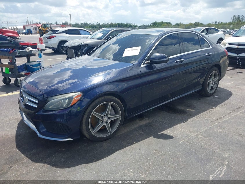 Vin: 55swf4kb0gu165409, lot: 46610580, mercedes-benz c 300 sport 4matic 20162