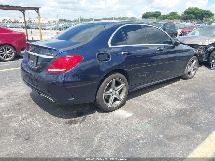 Vin: 55swf4kb0gu165409, lot: 46610580, mercedes-benz c 300 sport 4matic 20164