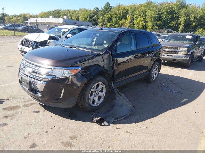 Vin: 2fmdk4jc7dbc15225, lot: 46610586, ford edge sel 20132