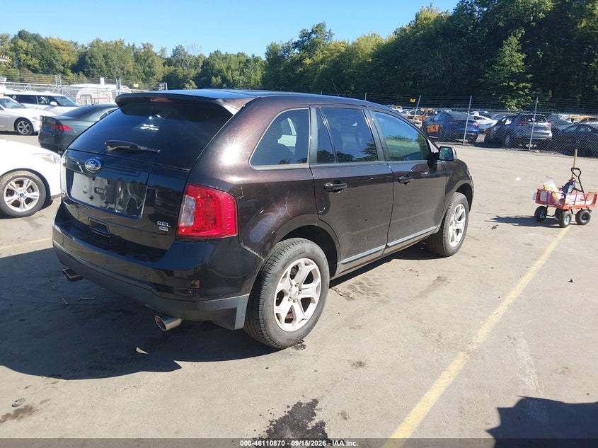 Vin: 2fmdk4jc7dbc15225, lot: 46610586, ford edge sel 20134